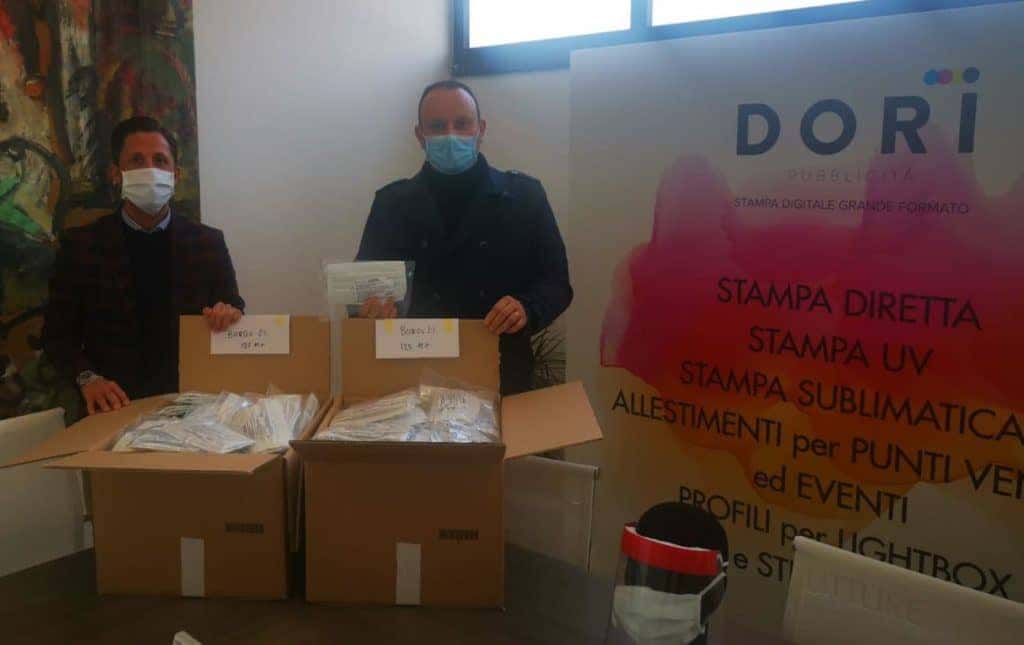 Anche l’azienda Dori pubblicità accoglie l’appello di Omoboni: donate 750 mascherine