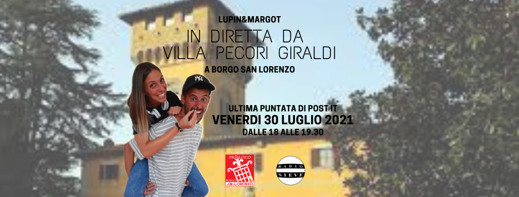 Venerdi ultima puntata di Post it in diretta da Villa Pecori Giraldi