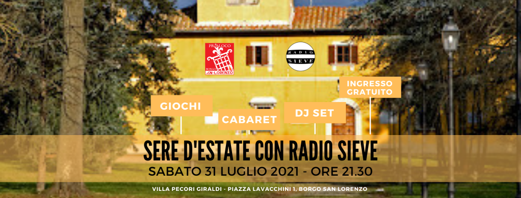 “Sere d’estate” nella splendida cornice di Villa Pecori a Borgo San Lorenzo