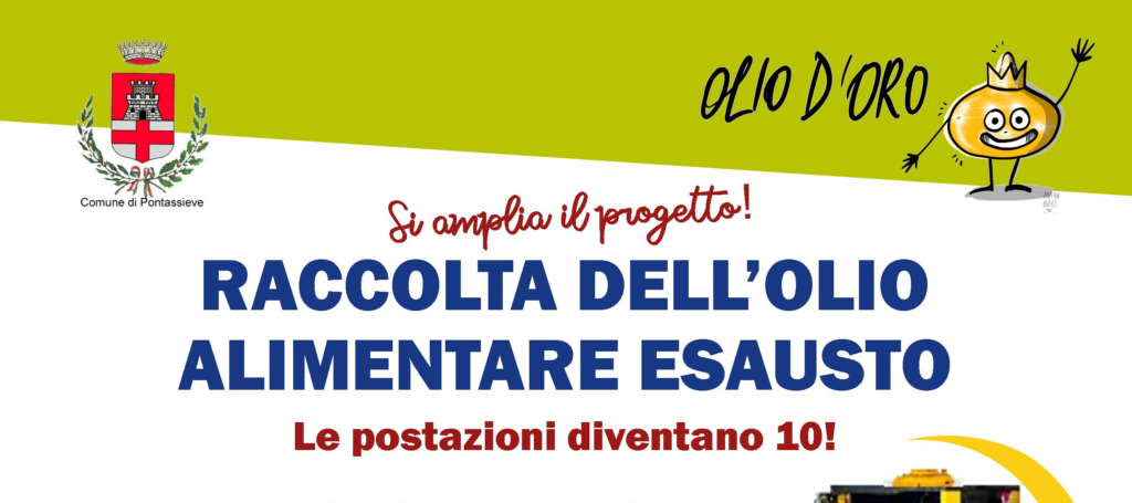Pontassieve, si allarga il progetto Olio d’oro. Dal 1° gennaio 2023 parte la raccolta nelle nuove postazioni di raccolta per l’olio esausto