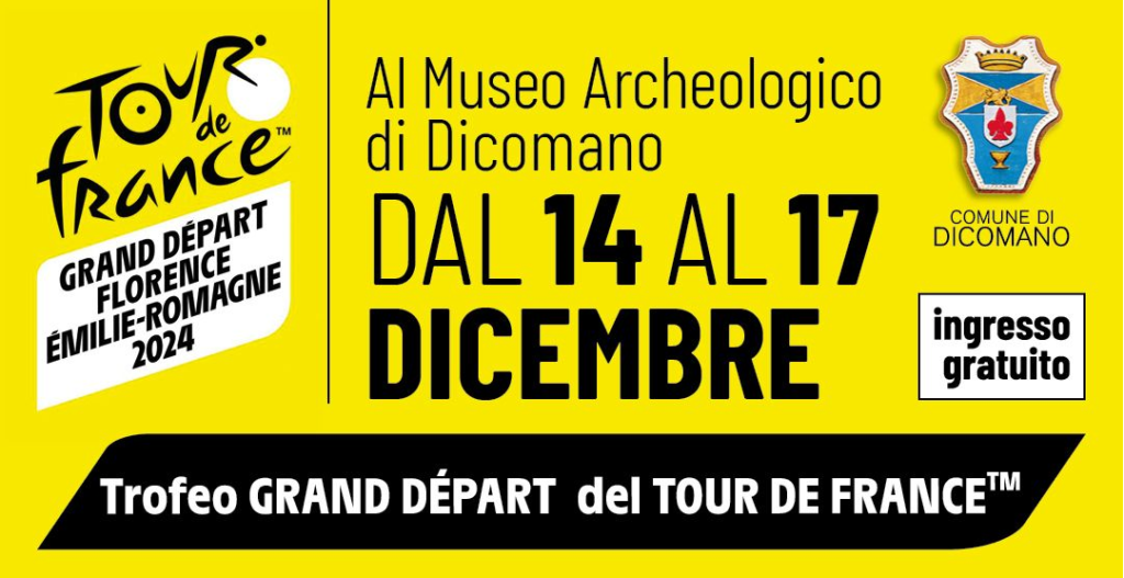 Dicomano, da giovedì 14 dicembre il Trofeo del Tour de France sarà esposto al Museo Archeologico