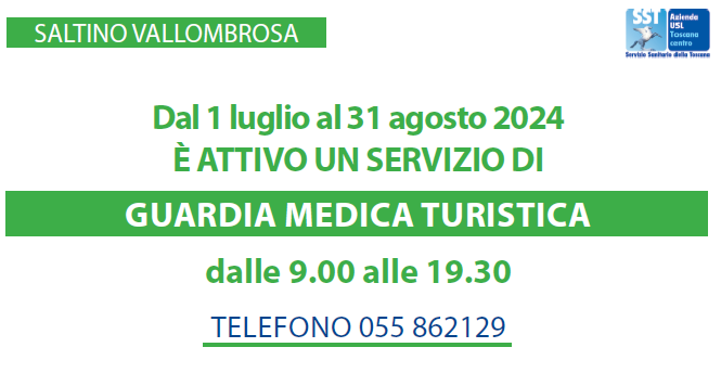 Reggello, dal 1° luglio attiva la guardia medica turistica a Saltino e Vallombrosa